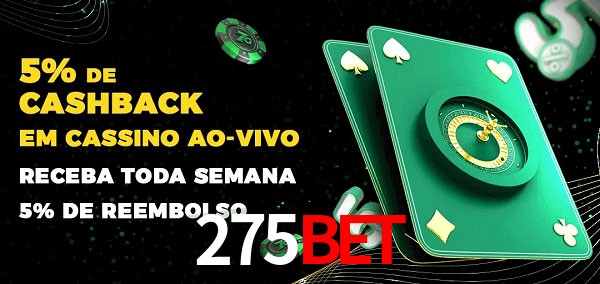 Promoções do cassino ao Vivo 275bet